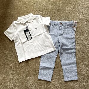 Brand New toddler boy Vineyard Vines seersucker SET.